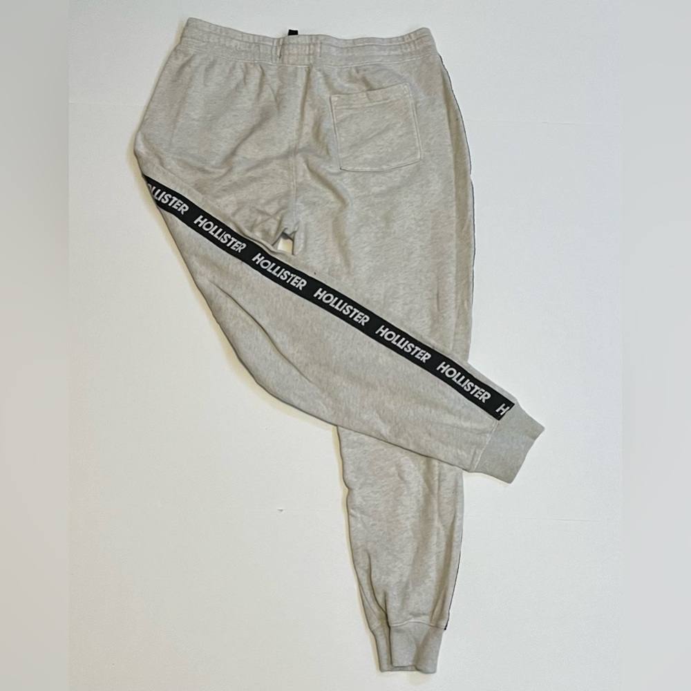 HOLLISTER Light Grey Fleece Logo Joggers